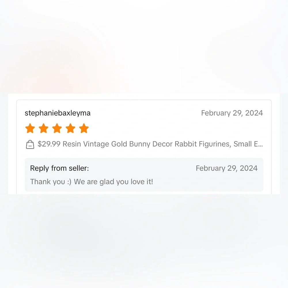 Vintage Gold Bunny Decor Rabbit Figurines, Small Easter BunnyFigurine - Picture 3 of 9